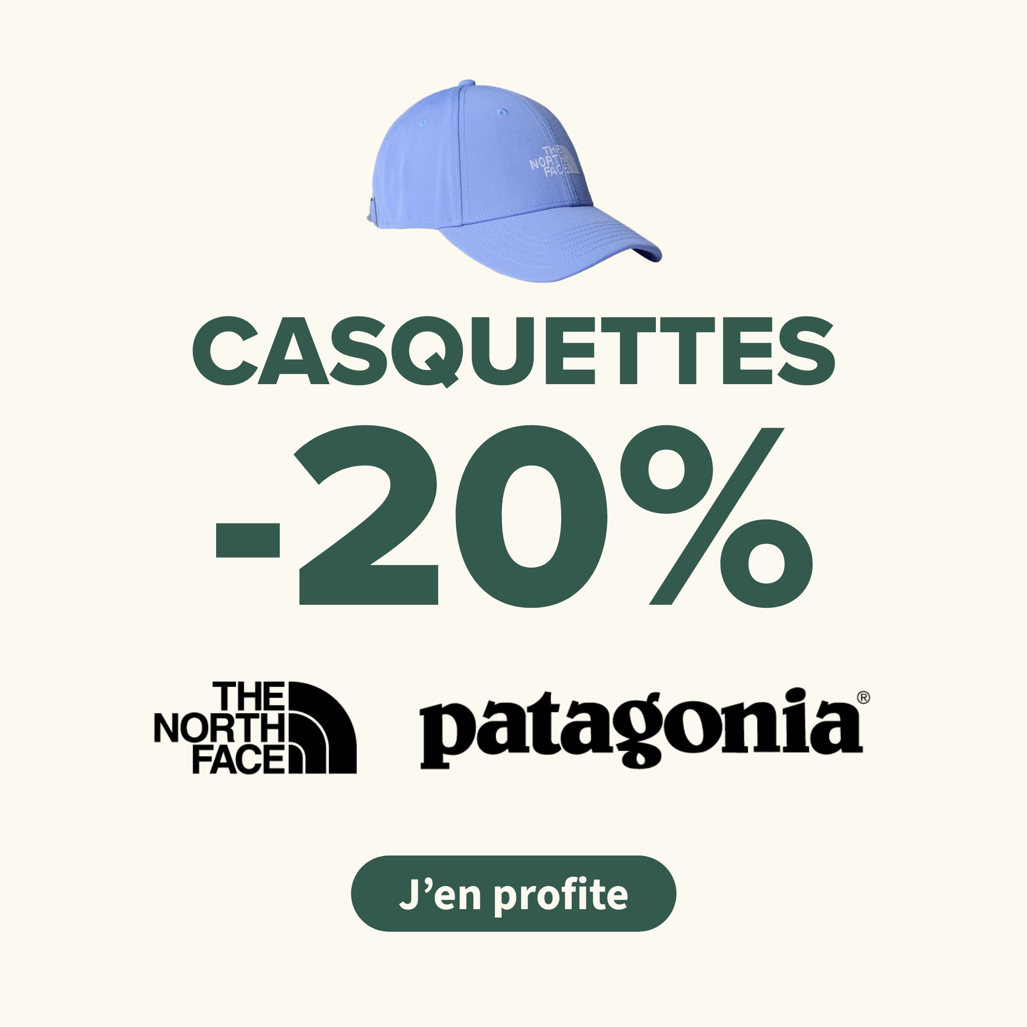 -20% sur les casquettes Patagonia & The North Face